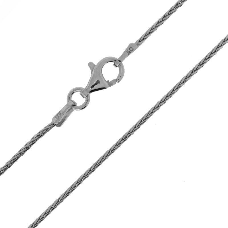 Silver Thread Chain 925 Sterling Silver Braided Chain Necklace, 90cm