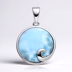 Ciondolo in argento con Larimar