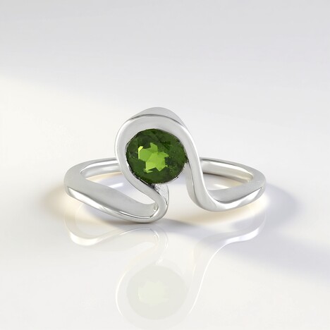 Anello in argento con Diopside Russo (de Melo Essence)