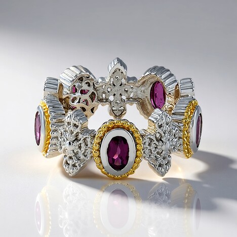 Anello in argento con Rodolite (Dallas Prince Designs)