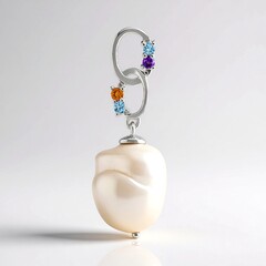 White Freshwater Pearl Silver Pendant