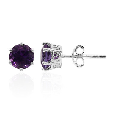 Sambia-Amethyst-Silberohrringe