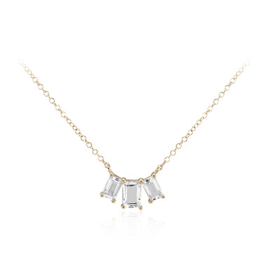 Weißer Topas-Silbercollier