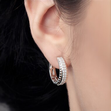 Pendientes en plata con Zircón
