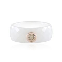 I2 Champagne Diamond Ceramic Ring