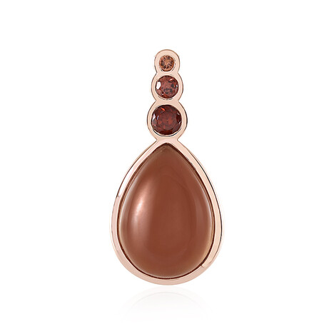 Schokoladen-Mondstein-Silberanhänger (KM by Juwelo)