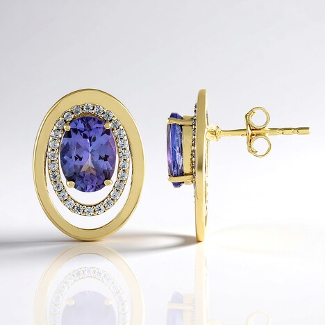 Orecchini in oro con Tanzanite AAA (de Melo Gold)