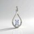Pendentif en argent et Pierre de Lune arc-en-ciel