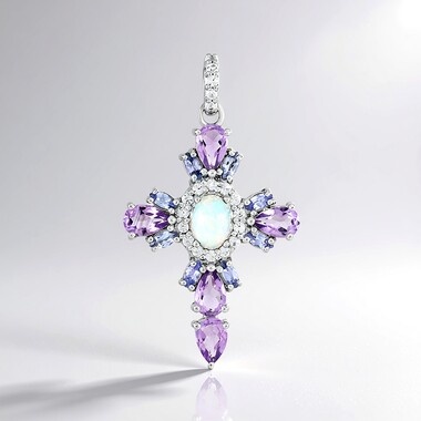 Welo Opal Silver Pendant