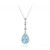 Himmelblauer Topas-Silbercollier