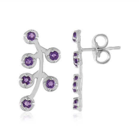Amethyst Silver Earrings