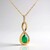 Collana in oro con Smeraldo Zambia AAA