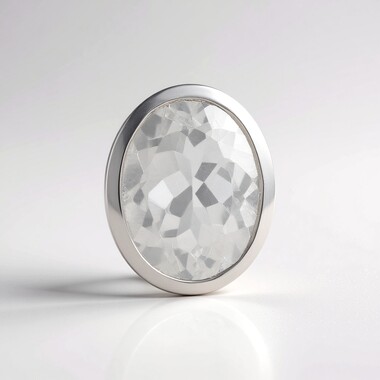 Ciondolo in argento con Quarzo Bianco (MONOSONO COLLECTION)