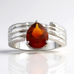Anello in argento con Citrino Madeira (de Melo Essence)