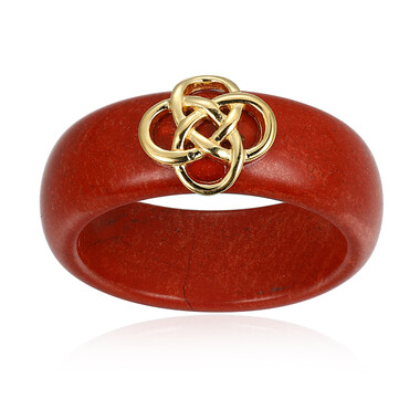 Zilveren ring met een rode jaspis