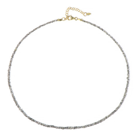 Silberfarbener Diamant-Silberhalskette