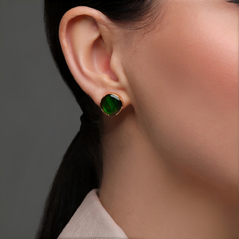 Orecchini in argento con Ammolite (Bali Barong)