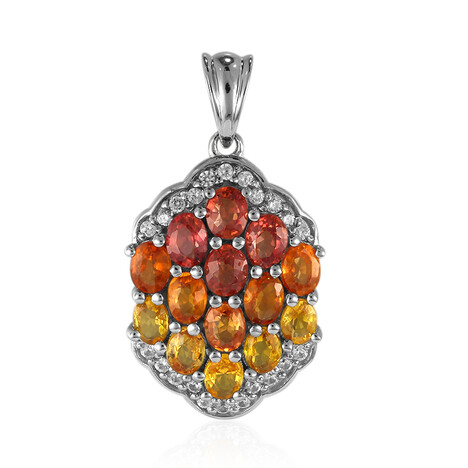 Ciondolo in argento con Zaffiro Fancy