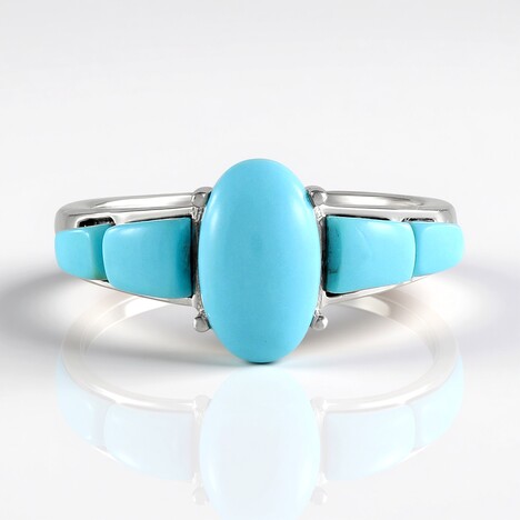 Anello in argento con Turchese Sleeping Beauty (Faszination Türkis)