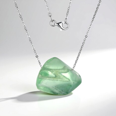 Collana in argento con Fluorite Verde