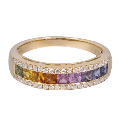 Anello in oro con Zaffiro Fancy (CIRARI)