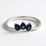 Anello in oro con Zaffiro Ceylon Blu (CIRARI)