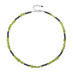 Collier en argent et Hématite noire (Riya)