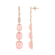 Pinkfarbener Opal-Silberohrringe (de Melo Essence)