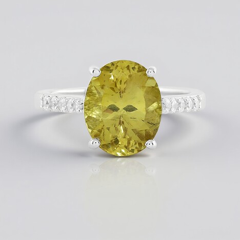 Anello in argento con Apatite Dorata