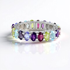 Anello in argento con Ametista Zambiana