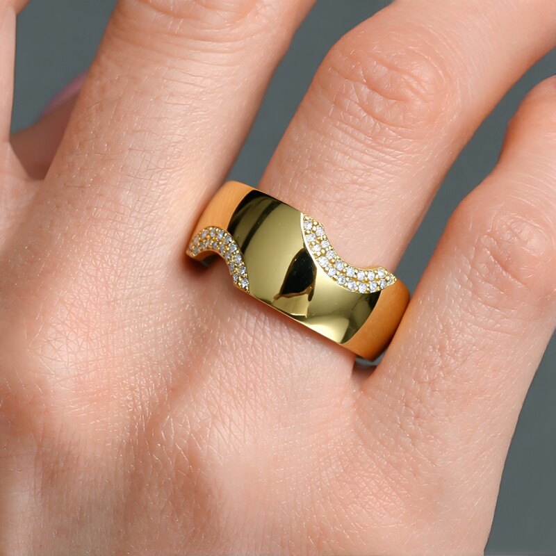 Anillo en oro con Diamante I2 (I) (de Melo Gold)