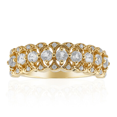 Anello in argento con Topazio Bianco