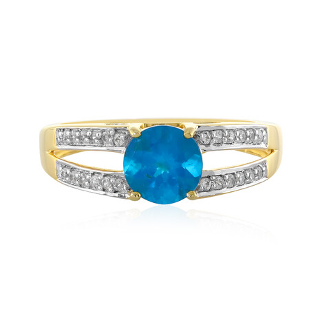Anello in argento con Apatite Blu Neon