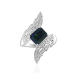 Zilveren ring met een Mezezo opaal (de Melo)