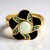 Anello placcato in oro con Ametista Verde