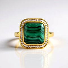 Anello in argento con Malachite (Adela Silber)