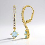 Orecchini in argento con Topazio Blu Cielo