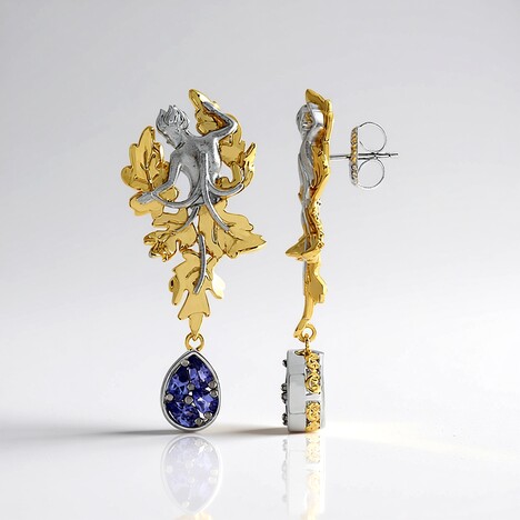 Orecchini in argento con Tanzanite (Gems en Vogue)