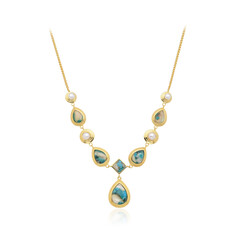 Collar en plata con Turquesa mosaico