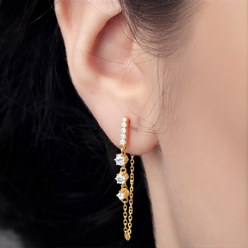 Orecchini in oro con Diamante SI2 (H) (CIRARI)