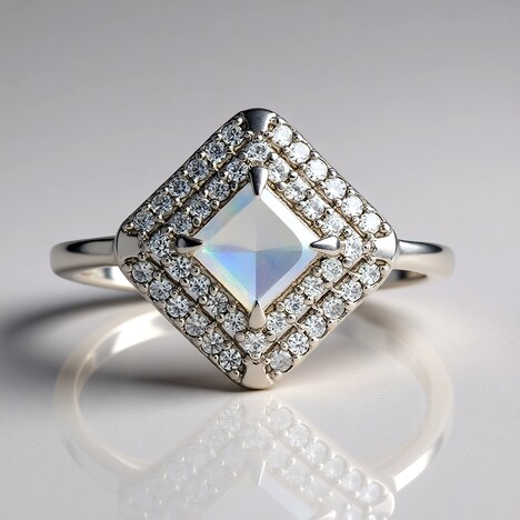 Anello in argento con Opale di Welo