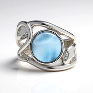 Anello in argento con Larimar