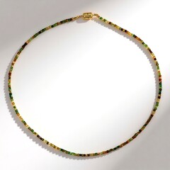 Collana in argento con Tormalina Verde Brasiliana (Adela Silber)