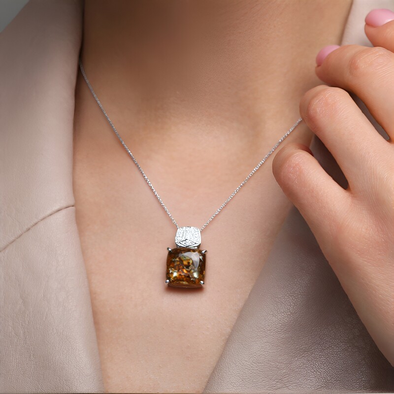 Ciondolo in argento con Quarzo Dinosauro