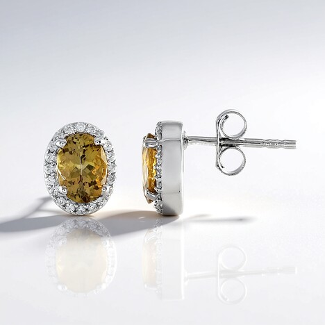 Orecchini in argento con Tanzanite Gialla (non riscaldata)