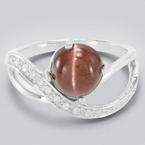 Anello in argento con Scapolite Occhio di Gatto
