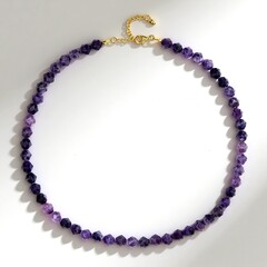 Collana in argento con Lepidolite