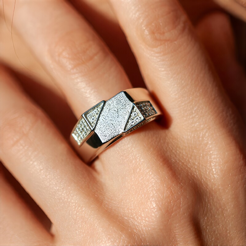 Anello in argento con Topazio Bianco