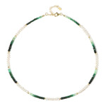 Edelstein-Silberhalskette