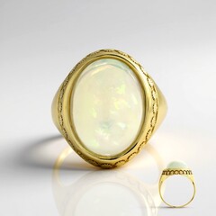 Anello in oro con Opale di Welo AAA (CUSTODANA)